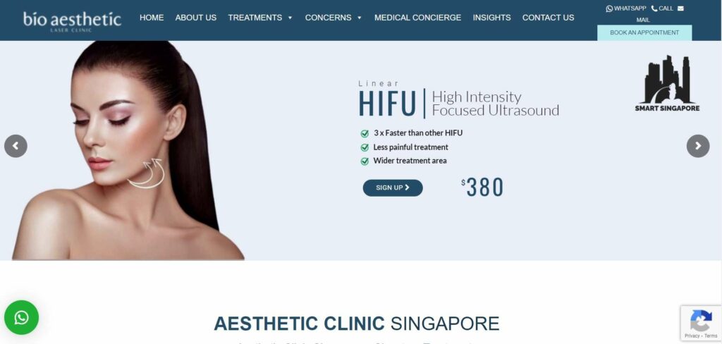 Bio Aesthetic Laser Clinic homepage