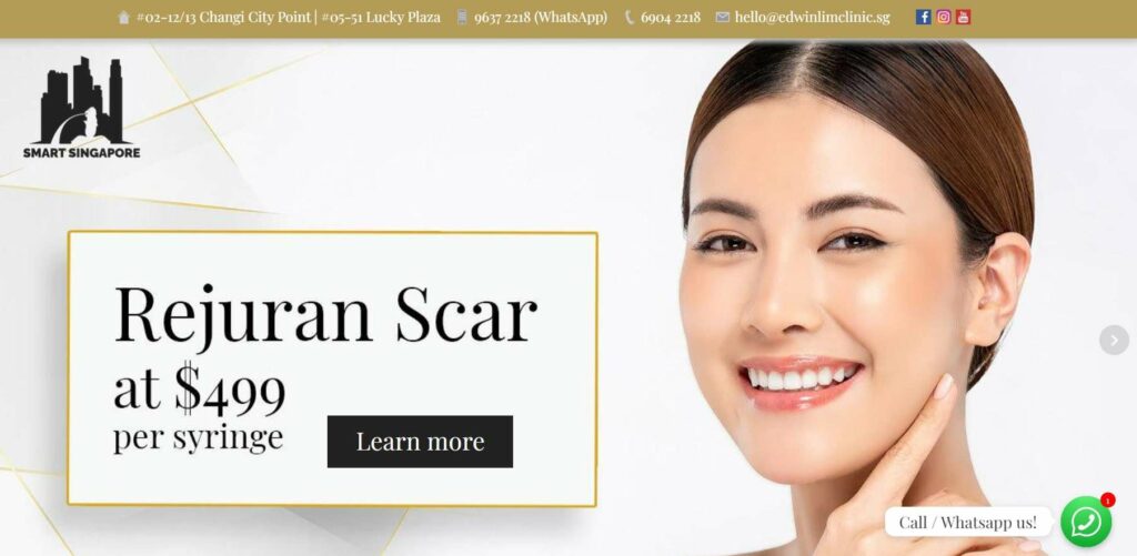 Edwin Lim Medical Aesthetic Clinic homepage