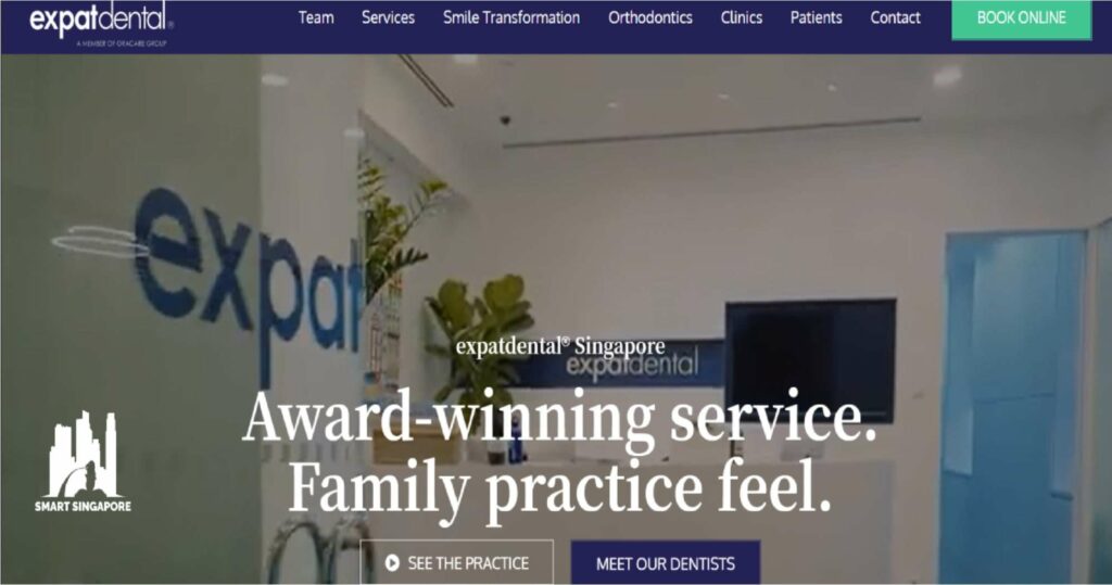 Expat Dental homepage
