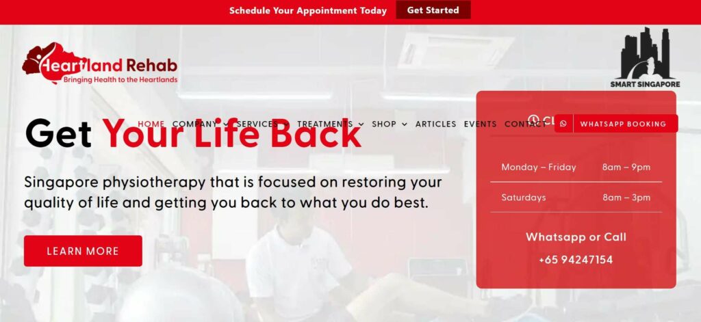 Heartland Rehab homepage
