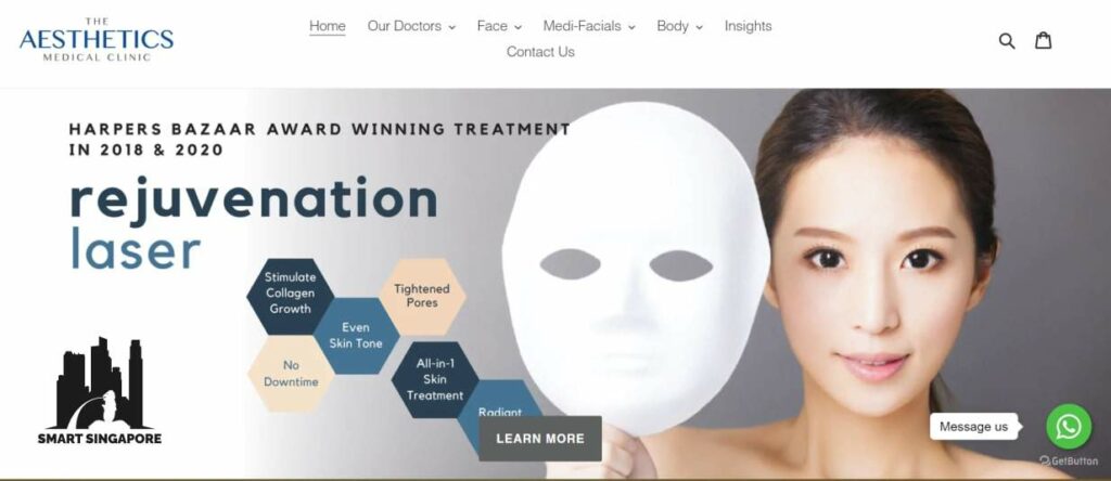 The Aesthetics Medical Clinic homepage