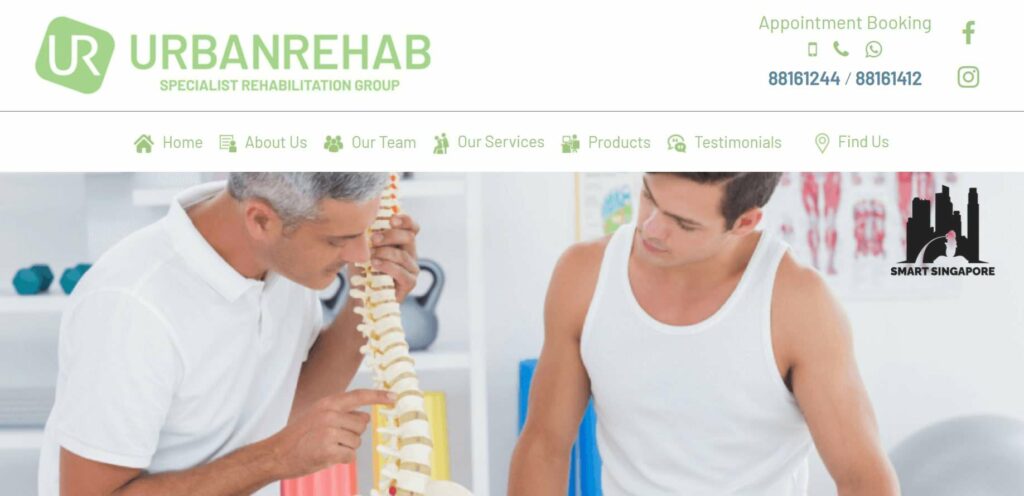 UrbanRehab Physiotherapy homepage