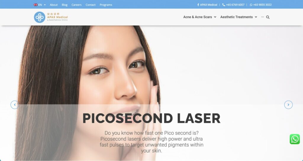 APAX Medical & Aesthetics Clinic Homepage