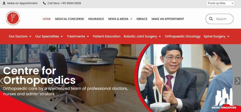 Centre for Orthopaedics Homepage