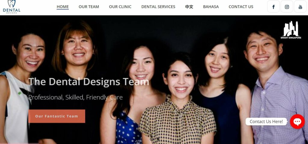 Dental Designs Clinic Homepage