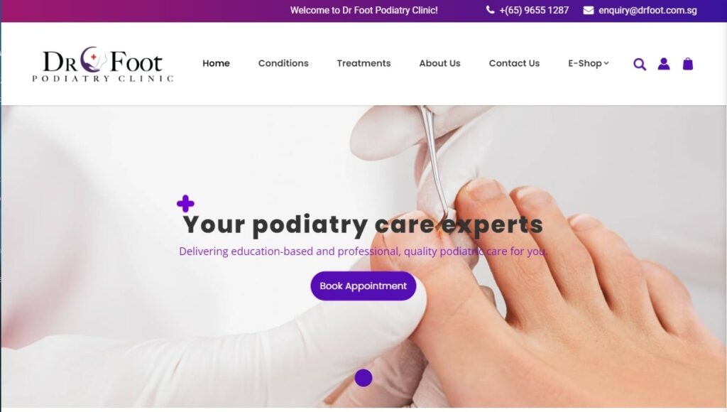 Dr Foot Podiatry Clinic - Dr Louis Loy Homepage