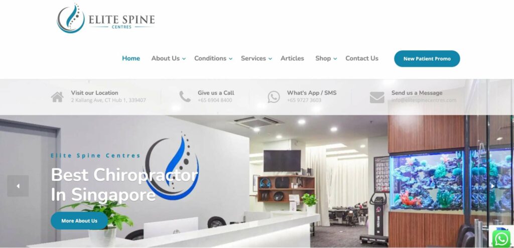 Elite Spine Centres - Chiropractor Singapore Homepage