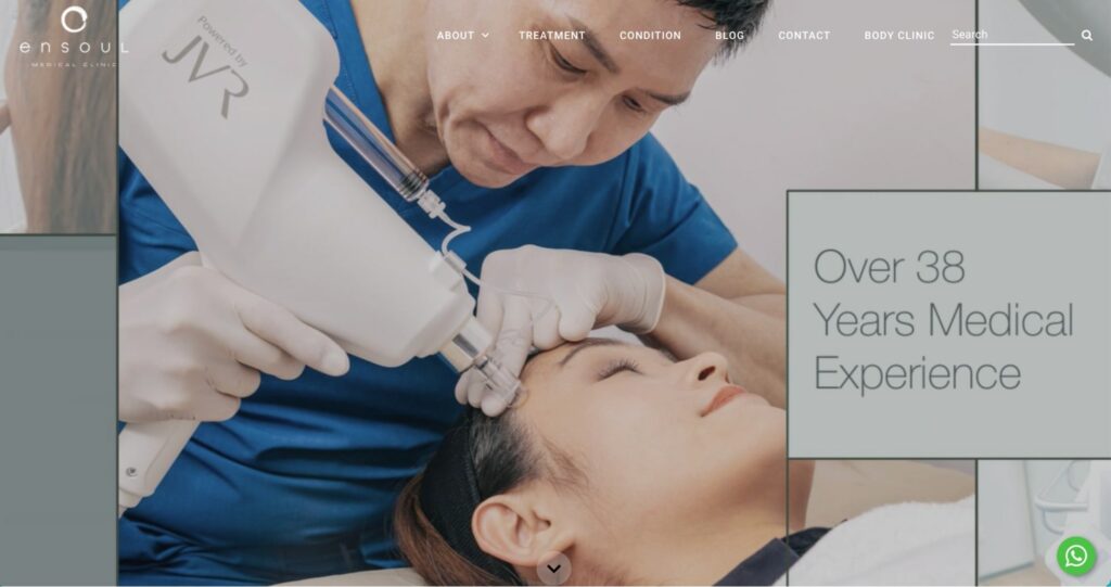Ensoul Medical Aesthetic Clinic Homepage