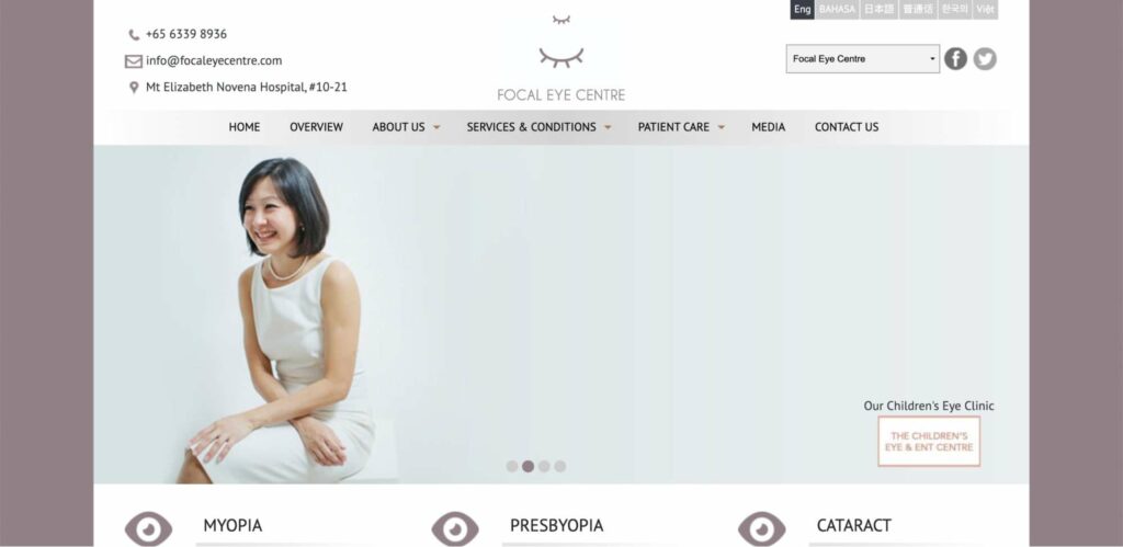 Focal Eye Centre Homepage