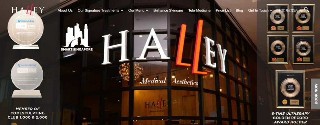 Halley Medical Aesthetics Homepage