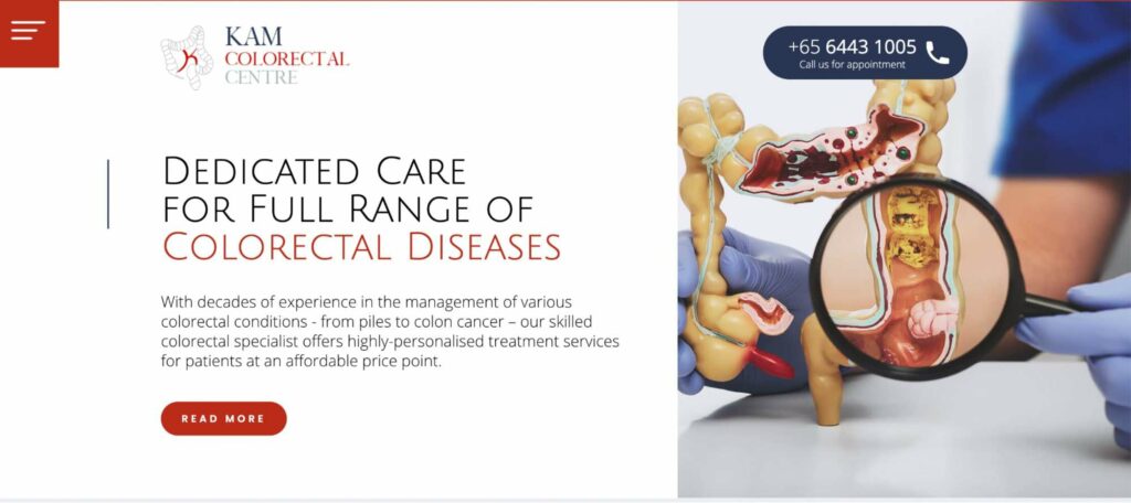 Kam Colorectal Centre Homepage