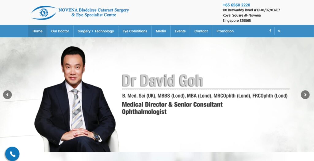 NOVENA Bladeless Cataract Surgery & Eye Specialist Centre Homepage