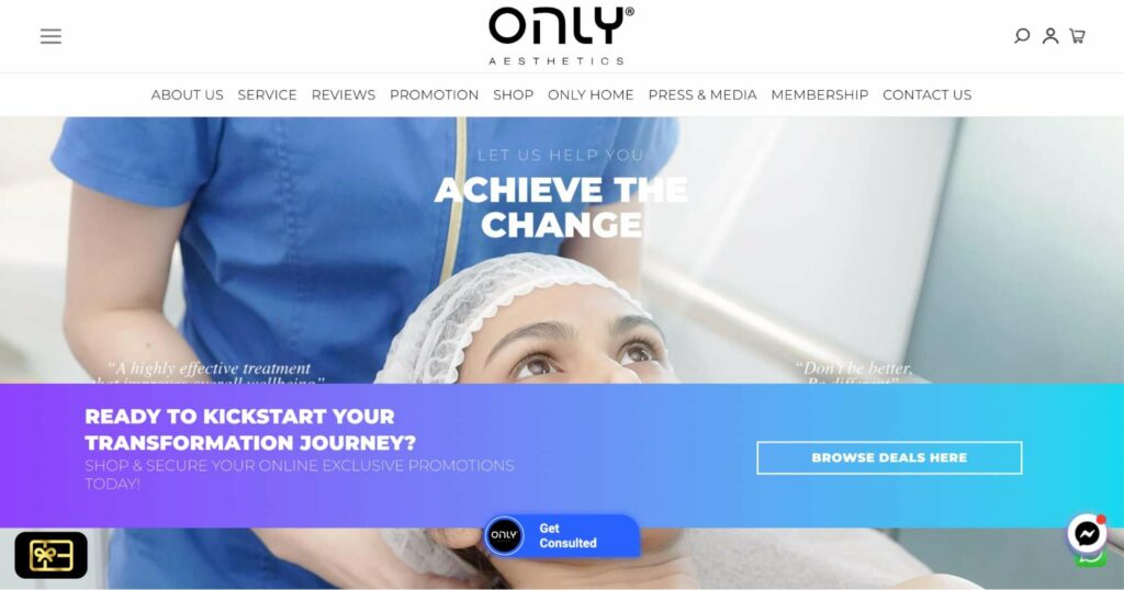 ONLY Aesthetics Homepage