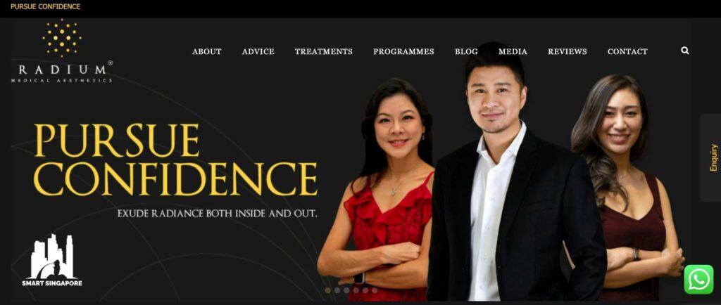 Radium Medical Aesthetics Homepage