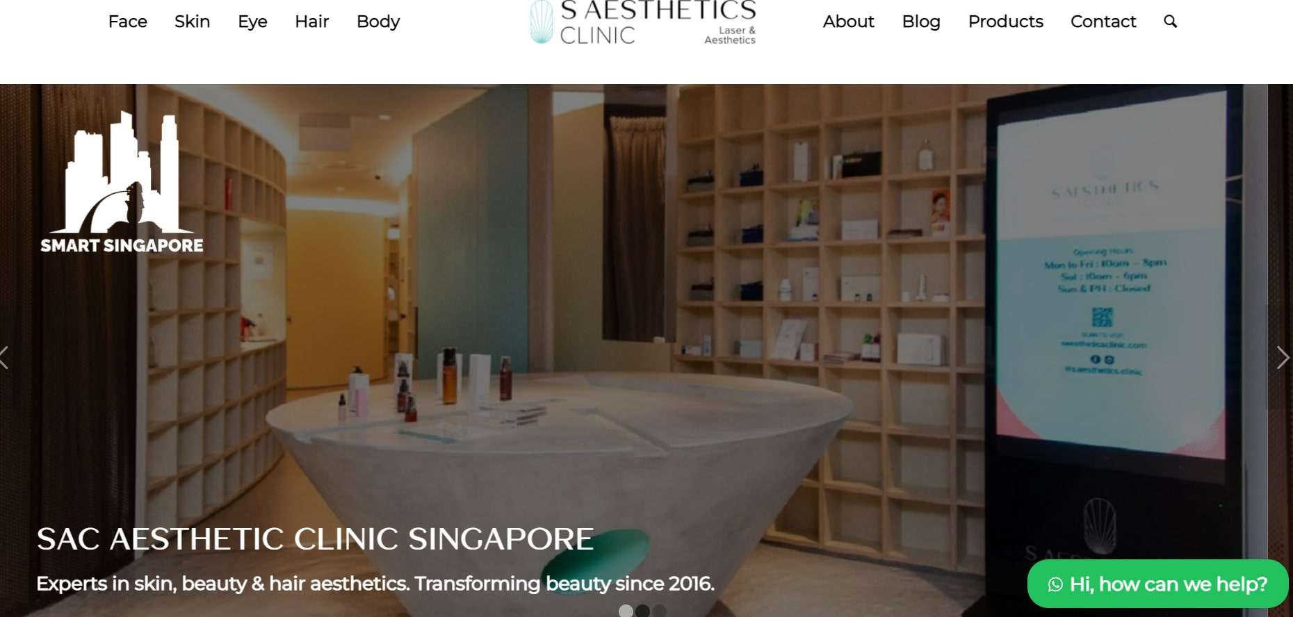 S Aesthetics Clinic Homepage