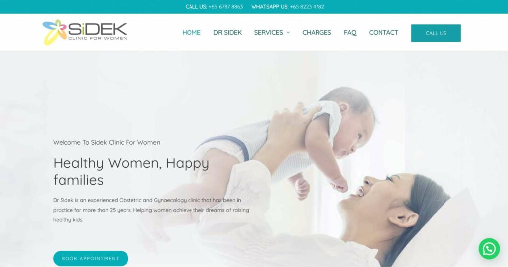 Sidek Clinic For Women Homepage