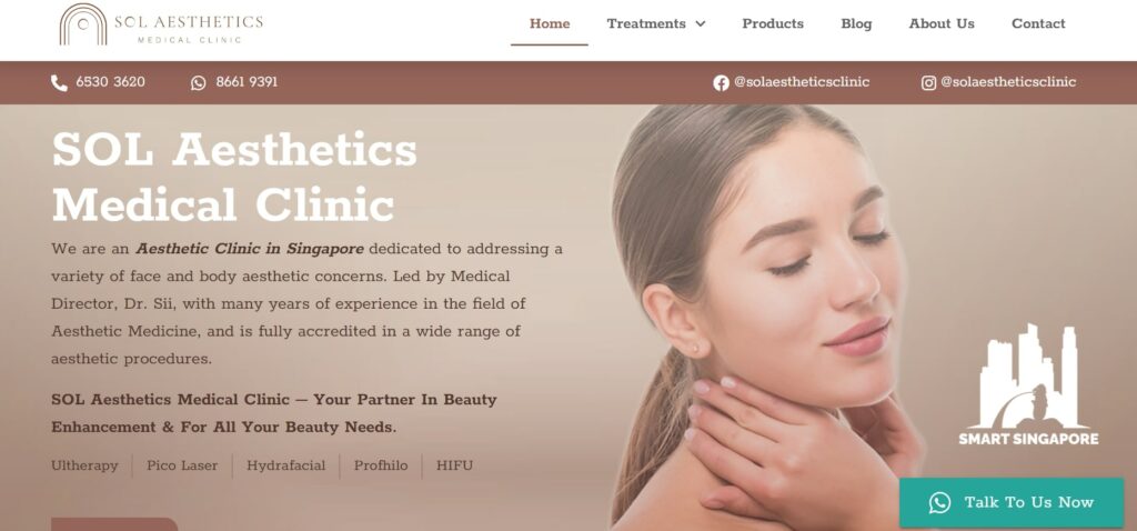 Sol Aesthetics Medical Clinic Homepage