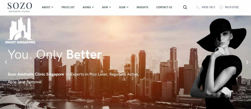 Sozo Aesthetic Clinic Homepage