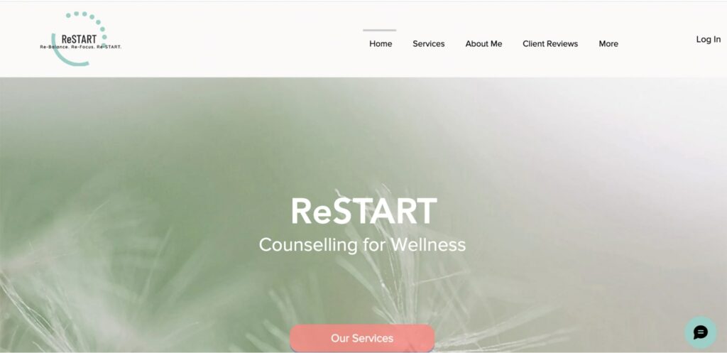 ReStart Counselling for Wellness Homepage