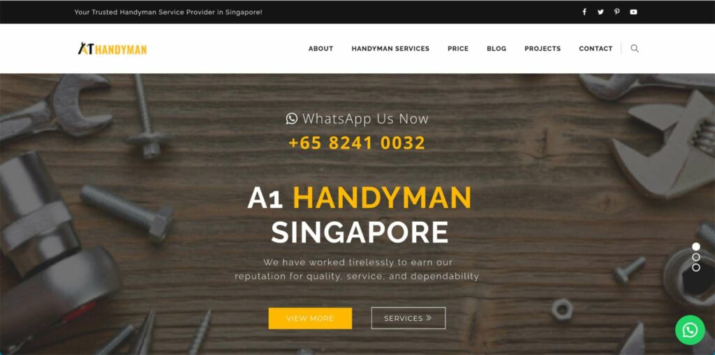 A1 Handyman Singapore Homepage