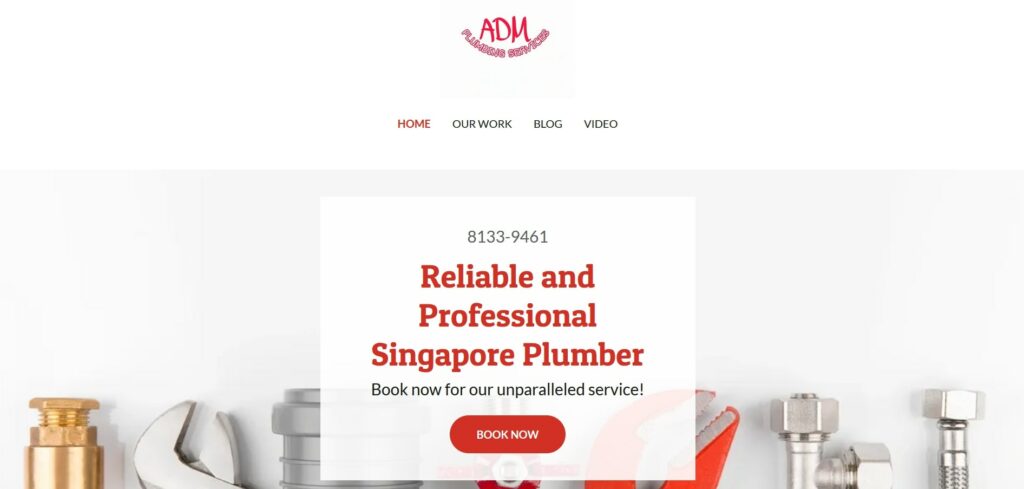 ADM Plumbing Services Singapore Homepage