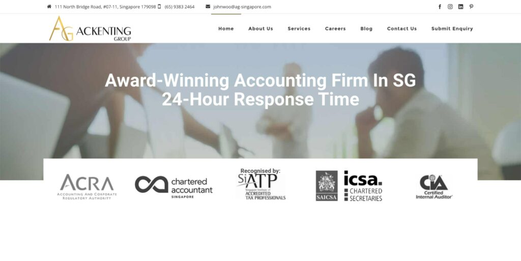 AG Singapore Homepage