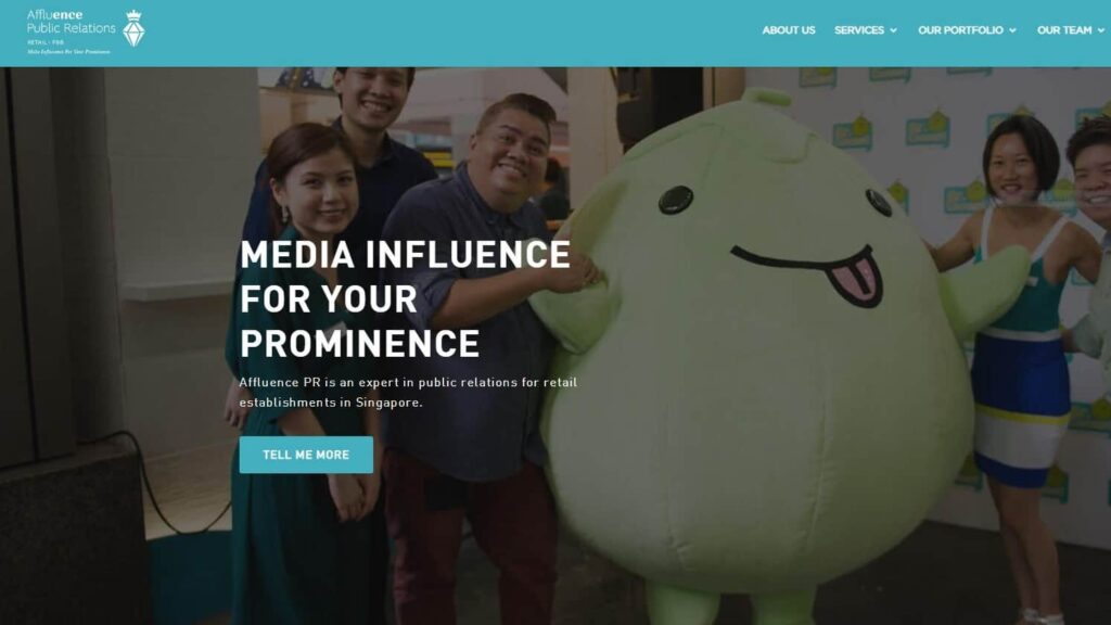 Affluence PR Homepage
