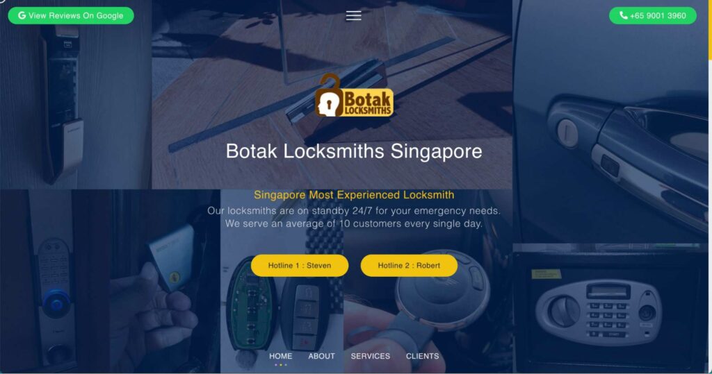 Botak Locksmiths Homepage