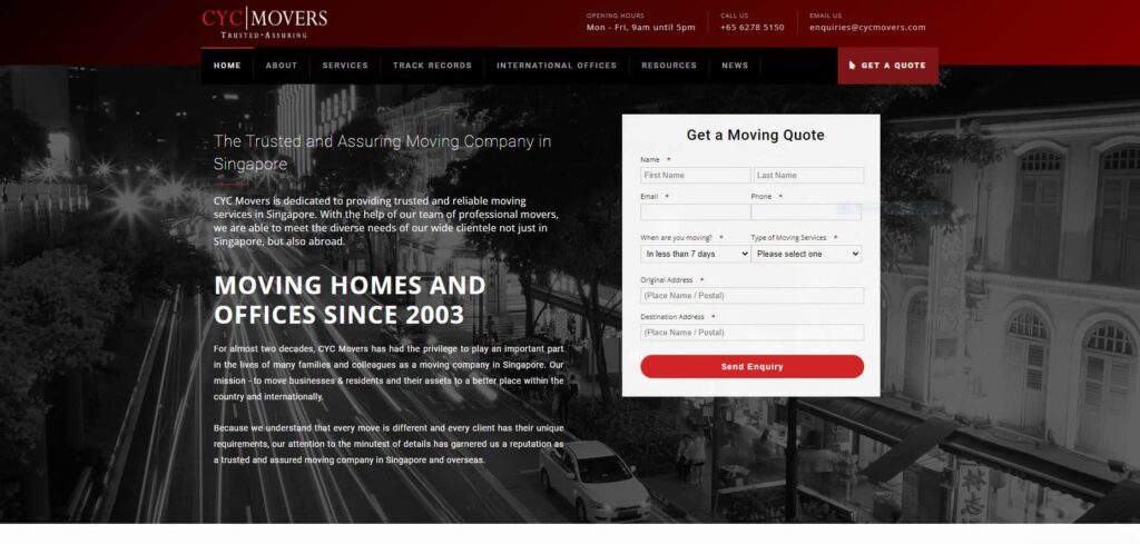 CYC Movers Homepage