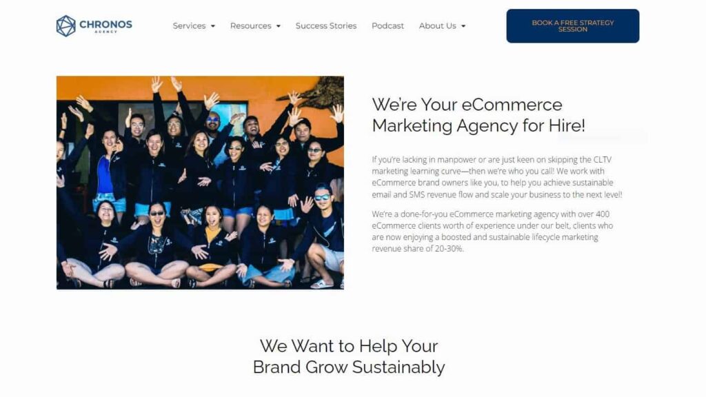 Chronos Agency Homepage