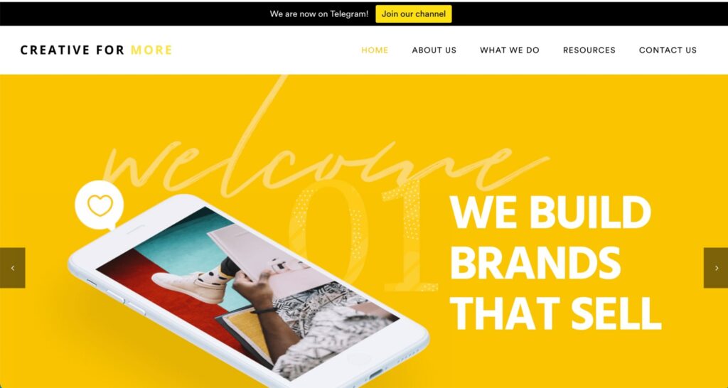 Creative For More Homepage
