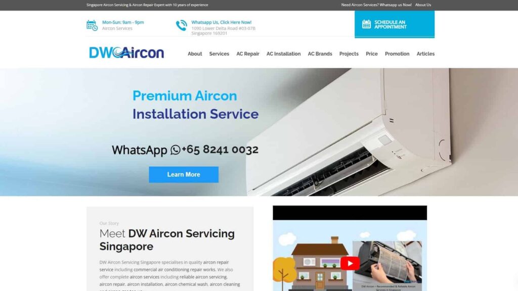 DW Aircon Homepage