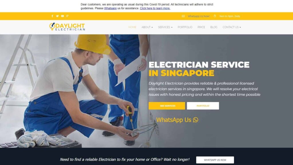 Daylight Electrician Homepage