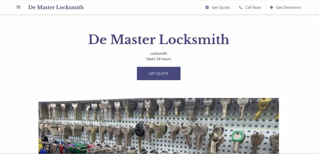 De Master Locksmith Homepage