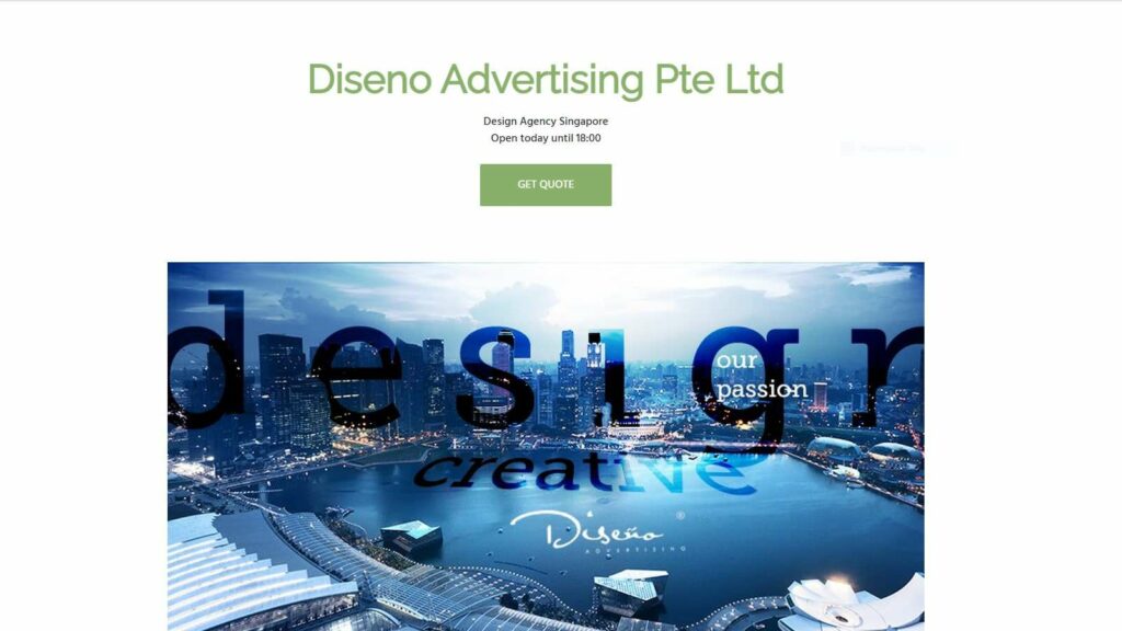 Diseno Advertising Homepage