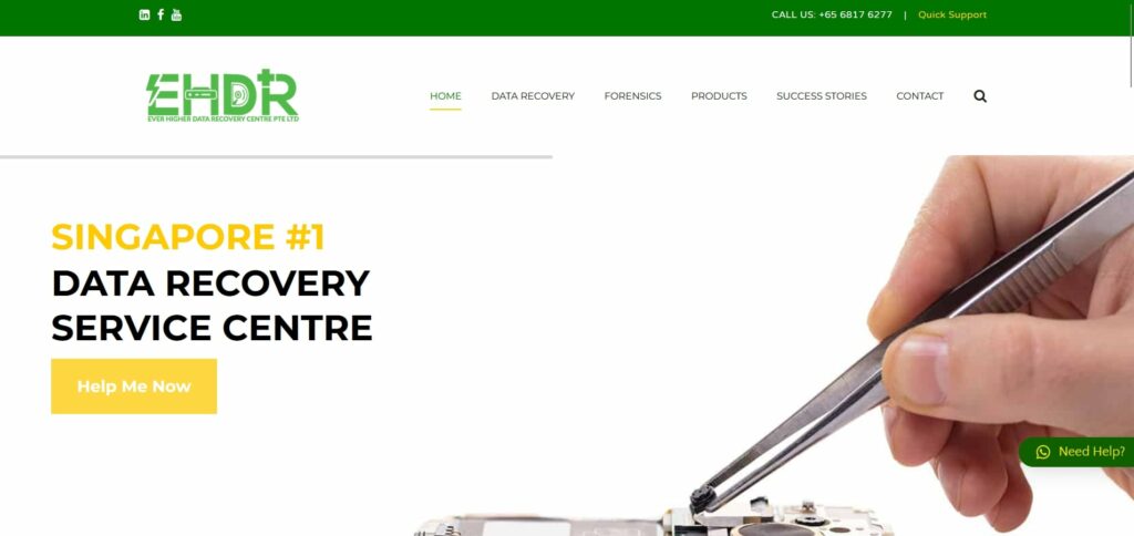 Ever Higher Data Recovery Centre Homepage
