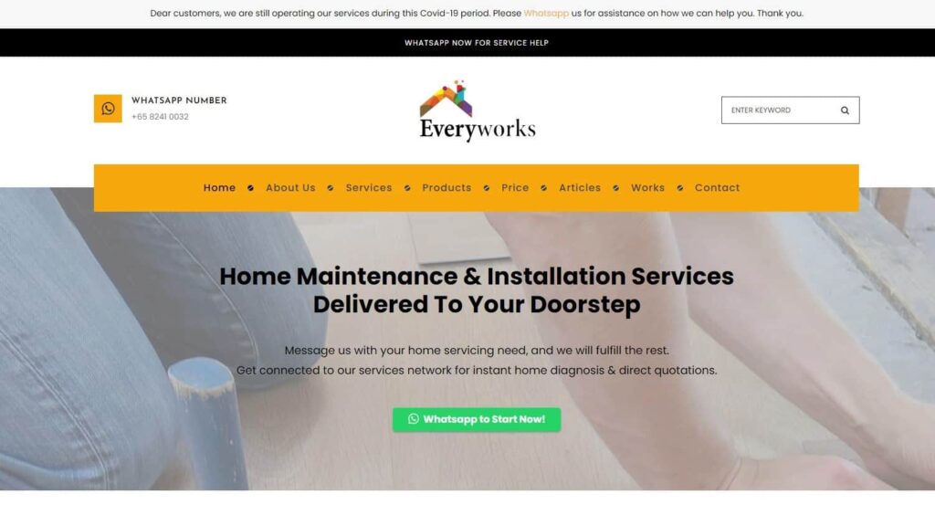 Everyworks Homepage