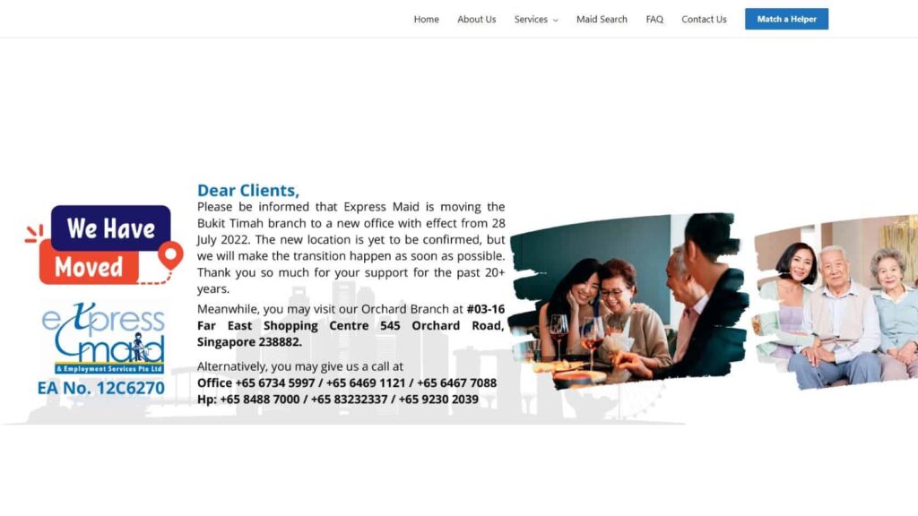 Express Maid Homepage
