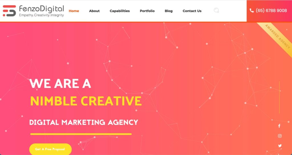 Fenzo Digital Homepage