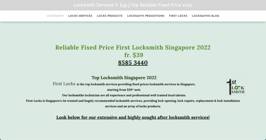First Locks Homepage