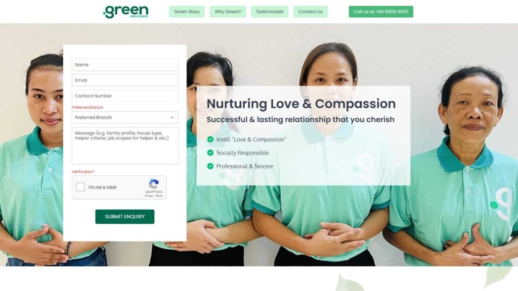 Green Employment Agency Homepage
