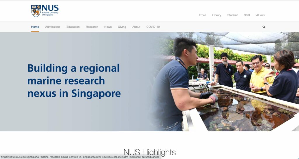National University of Singapore Homepage