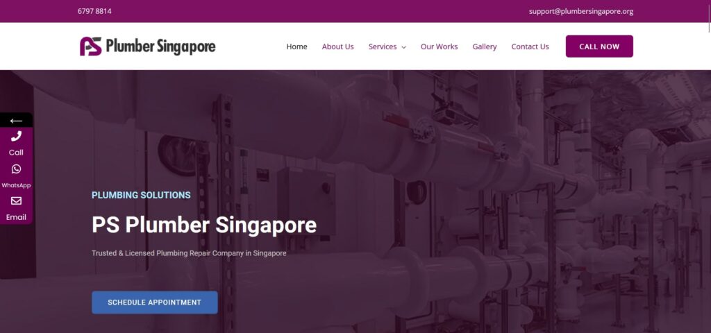 PS Plumber Singapore Homepage