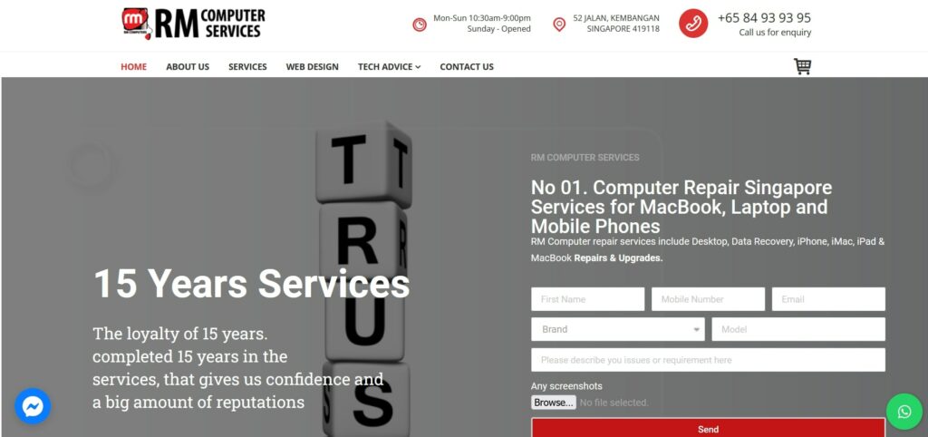 RM Computer Services Homepage
