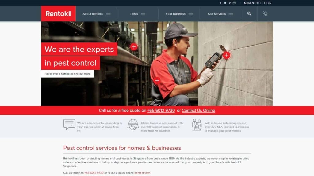 Rentokil Homepage