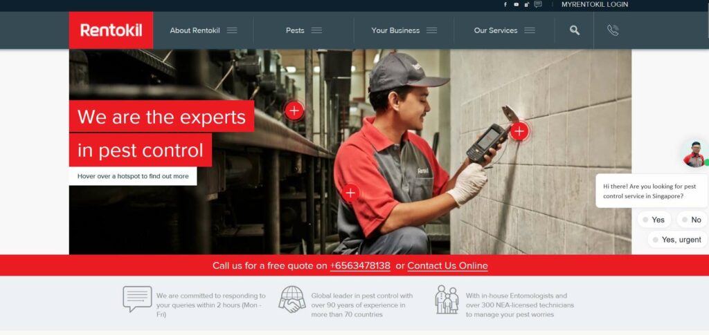 Rentokil Initial Pest Control Singapore Homepage