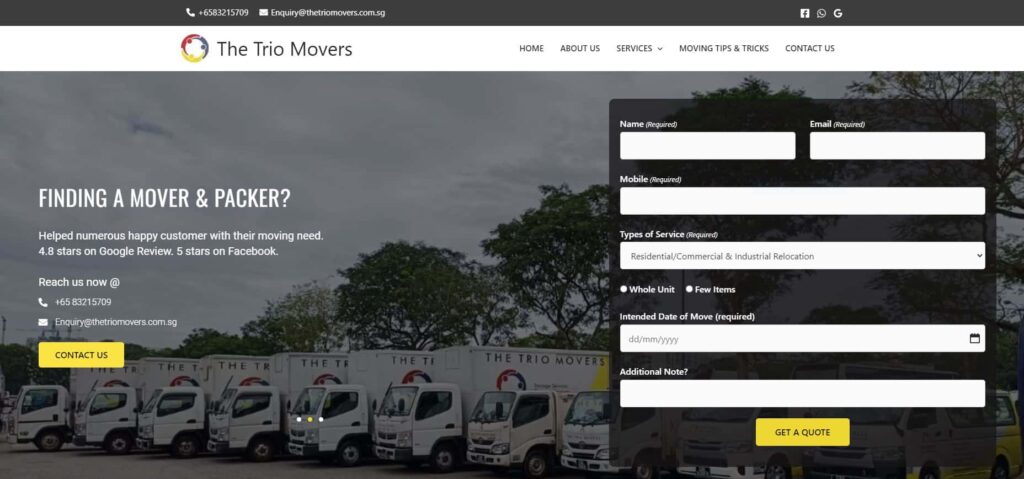 The Trio Movers Homepage