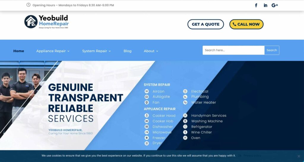 Yeobuild Home Repair Homepage