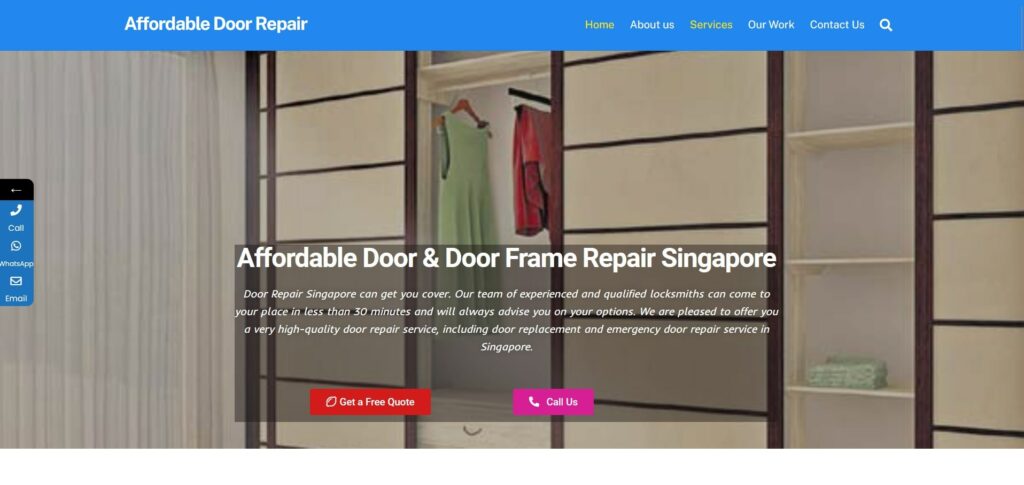 Affordable Door & Door Frame Repair Singapore Homepage