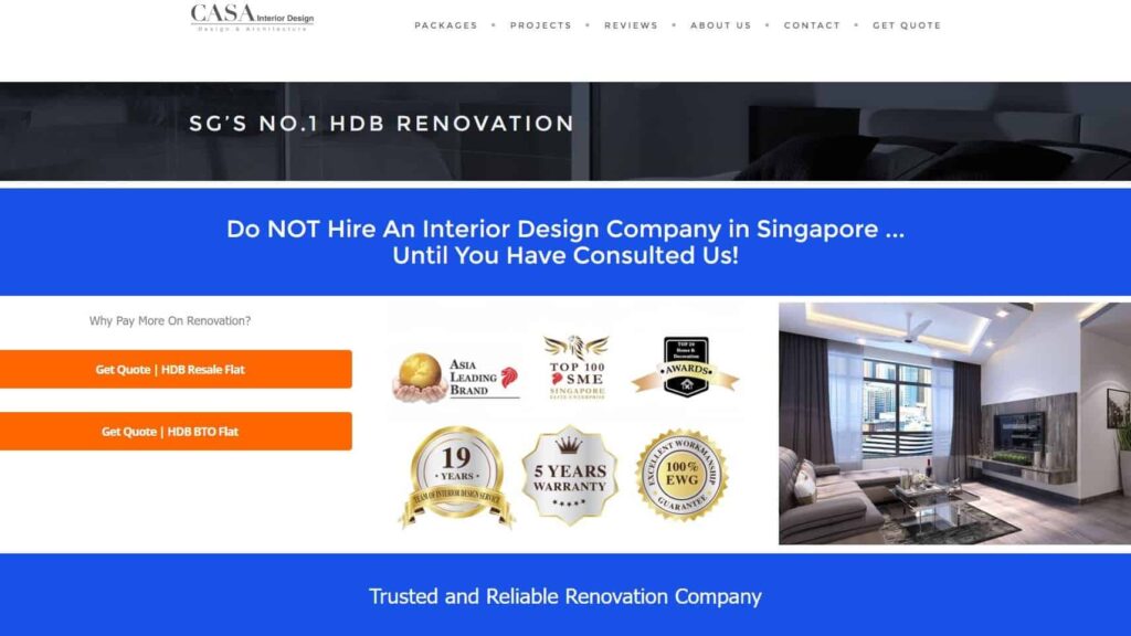 Casa Interior Design Homepage